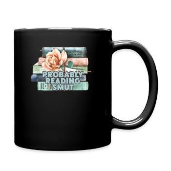 Probably Reading Smut Vintage Books Smut - Full Colour Mug - black - Right