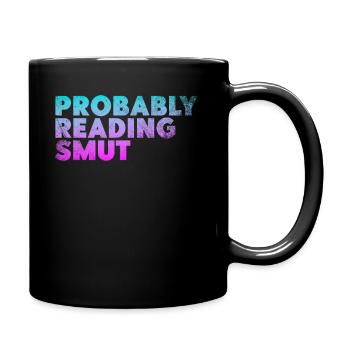 Probably Reading Smut Vintage Books Smut - Full Colour Mug - black - Right