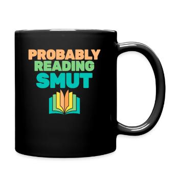 Probably Reading Smut Vintage Books Smut - Full Colour Mug - black - Right