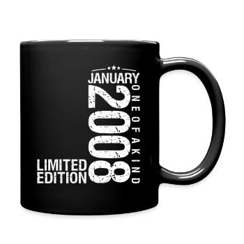 January 2008 January Anniversary January 2008 - Full Colour Mug - black - Right