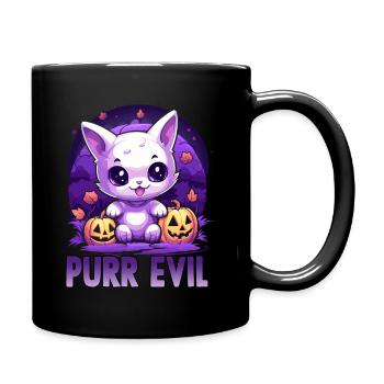 Chats Kawaii Costume d'Halloween Costume de chat - Mug uni - noir - Droite