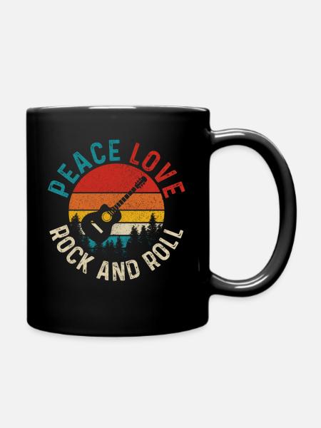 Guitare Vintage guitariste cadeau - Mug uni - noir