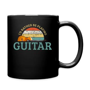 Guitar Vintage Guitarist Gift - Full Colour Mug - black - Right