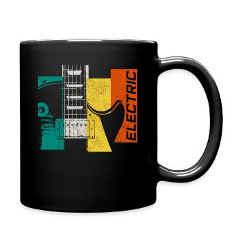 Guitar Vintage Guitarist Gift - Full Colour Mug - black - Right