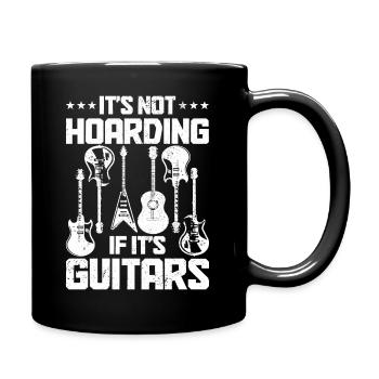 Gitarre Vintage Gitarrist Geschenk - Tasse einfarbig - Schwarz - Rechts