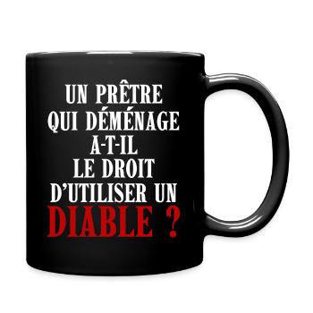 cadeau homme, femme, humour, t-shirt humoristique - Mug uni - noir - Droite