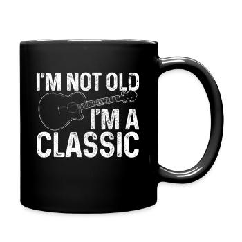 Guitar Vintage Guitarist Gift - Full Colour Mug - black - Right