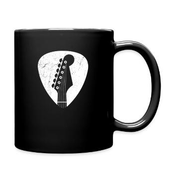 Gitarre Vintage Gitarrist Geschenk - Tasse einfarbig - Schwarz - Rechts