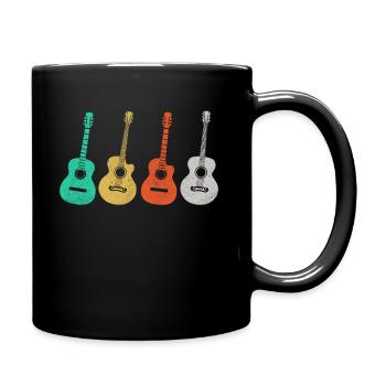 Guitar Vintage Guitarist Gift - Full Colour Mug - black - Right