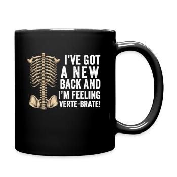 Retour Récupération post-opératoire Hommes Femmes Discectomie - Mug uni - noir - Droite