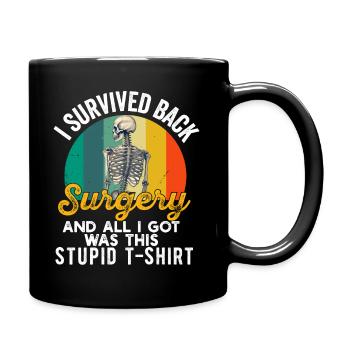 Retour Récupération post-opératoire Hommes Femmes Discectomie - Mug uni - noir - Droite