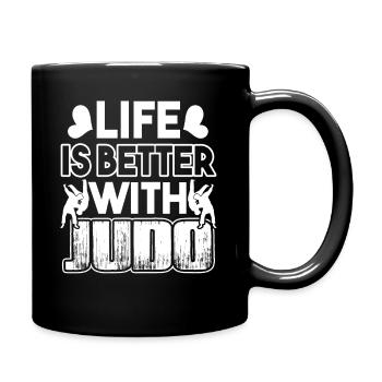 Judo Life Is Better With Judo - Full Colour Mug - black - Right