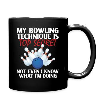 Ma Technique de Bowling Secret Funny Bowler - Mug uni - noir - Droite