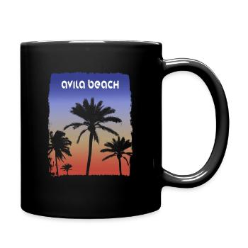 Avila Beach California Sunset Vacation Souvenir - Full Colour Mug - black - Right