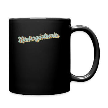 Kita-Erzieher Abschluss-Geschenk Kindergärtnerin - Tasse einfarbig - Schwarz - Rechts