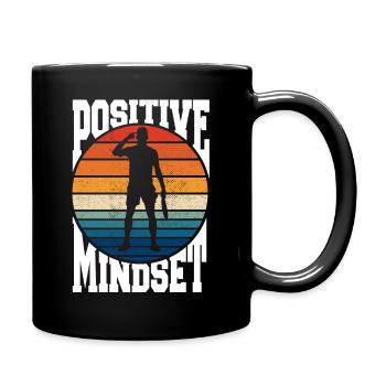 Positive Denkweise Bewusstsein für psychische Gesundheit - Tasse einfarbig - Schwarz - Rechts