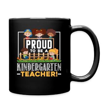 Proud To Be A Kindergarten Teacher - Full Colour Mug - black - Right