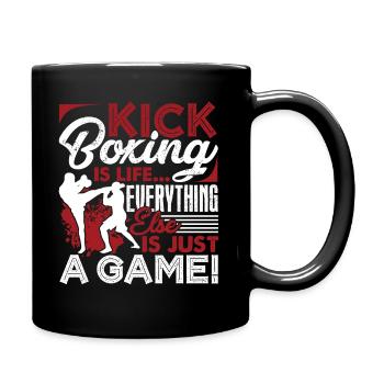 Kickboxing Kickboxing Is Life - Full Colour Mug - black - Right