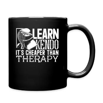 Kendo Kendo Is Cheaper Than Therapy - Full Colour Mug - black - Right