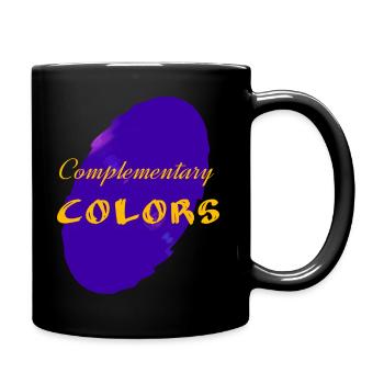 Komplementärfarben1 - Tasse einfarbig - Schwarz - Rechts