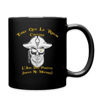Pirate version claire - Mug uni - noir - Droite