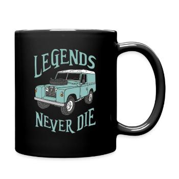 Landy - Serie2 - legends never die - Tasse einfarbig - Schwarz - Rechts