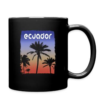 Ecuador Sonnenuntergang Urlaub Souvenir Palme - Tasse einfarbig - Schwarz - Rechts