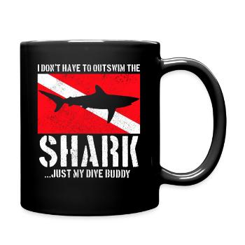 Tauchen Lustig Vintage Taucher Geschenk - Tasse einfarbig - Schwarz - Rechts