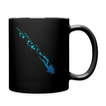 Tauchen Lustig Vintage Taucher Geschenk - Tasse einfarbig - Schwarz - Rechts