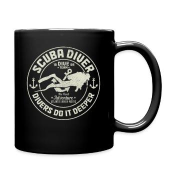 Plongée drôle Vintage plongeur cadeau - Mug uni - noir - Droite
