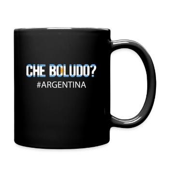 Argentinien Argentinische Flagge Männer Damen Camisa - Tasse einfarbig - Schwarz - Rechts