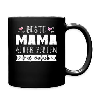 Beste Mama Muttertag Personalisiert Namensgeschenk - Tasse einfarbig - Schwarz - Rechts