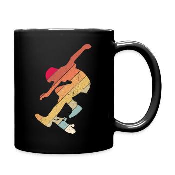 Skateboard Skateboarding Skater Vintage Retro Boar - Mug uni - noir - Droite