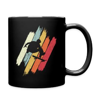 Skateboard Skateboarding Skater Vintage Retro Boar - Mug uni - noir - Droite