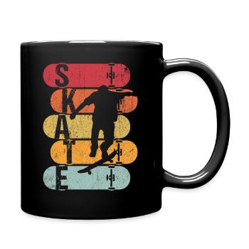 Skateboard Skateboarding Skater Vintage Retro Boar - Mug uni - noir - Droite
