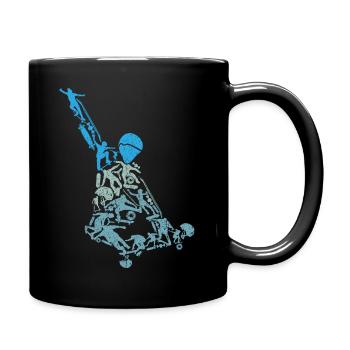 Skateboard Skateboarding Skater Vintage Retro Boar - Mug uni - noir - Droite