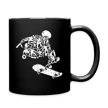 Skateboard Skateboarding Skater Vintage Retro Boar - Mug uni - noir - Droite