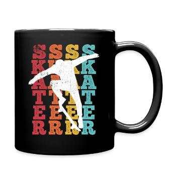 Skateboard Skateboarding Skater Vintage Retro Boar - Mug uni - noir - Droite