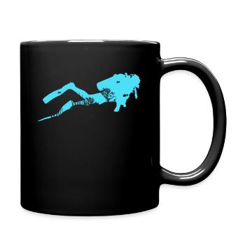 Plongée drôle Vintage plongeur cadeau - Mug uni - noir - Droite