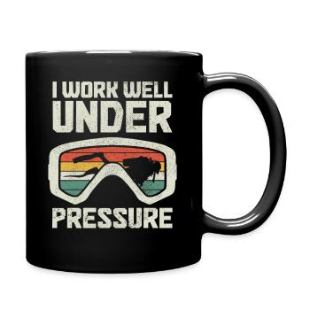 Tauchen Lustig Vintage Taucher Geschenk - Tasse einfarbig - Schwarz - Rechts