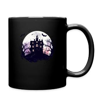 Halloween Geisterhaus Spukhaus Horror Halloween - Tasse einfarbig - Schwarz - Rechts