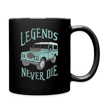 Landy Serie3 Legends never die / 4x4 Land - Rover - Tasse einfarbig - Schwarz - Rechts
