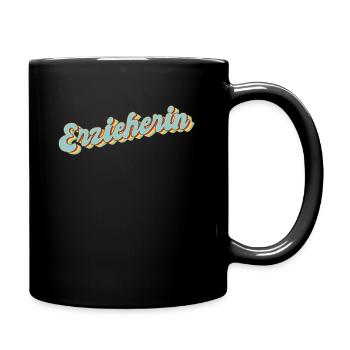 Kindergärtner Abschluss-Geschenk Erzieherin - Tasse einfarbig - Schwarz - Rechts