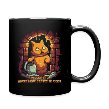 No Hope: Dungeon Philosophy Bunny Rabbit - Full Colour Mug - black - Right