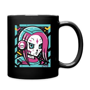 Space: Anime Manga Art Astronauts Girls - Full Colour Mug - black - Right