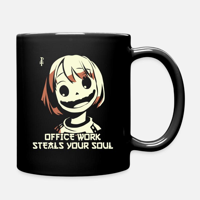 Le travail de bureau vole votre âme - Mug uni - noir