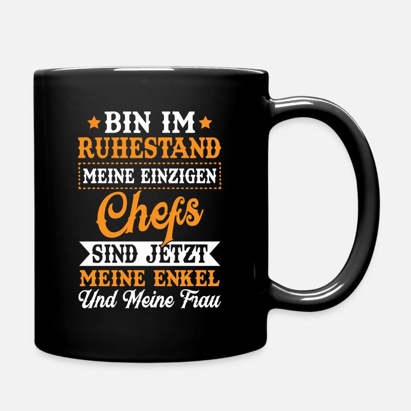 Rentner Geschenk Mann zum Ruhestand für Opa - Tasse einfarbig - Schwarz