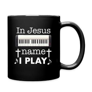 Pianiste chrétien Jésus Pianiste Musicien - Mug uni - noir - Droite