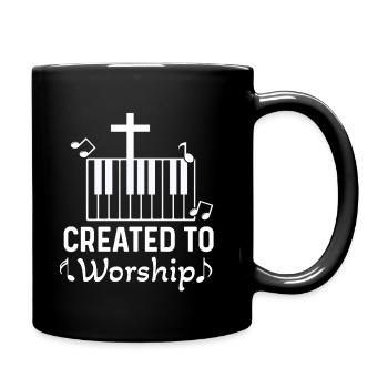 Pianiste chrétien Jésus Pianiste Musicien - Mug uni - noir - Droite