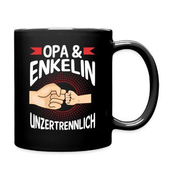 Opa Großvater Familie Enkelin Geschenk - Tasse einfarbig - Schwarz - Rechts
